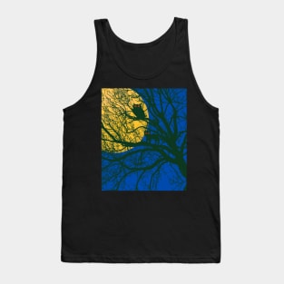 A cat and an owl at night Tank Top